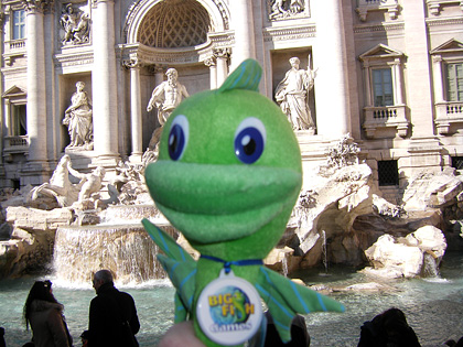 Felix at Trevi Fountain
